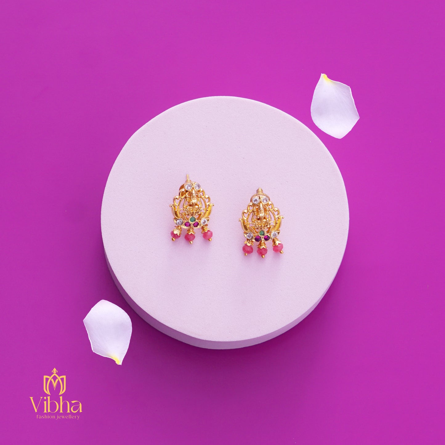 Chandbali Design Necklace and Ear Studs Set