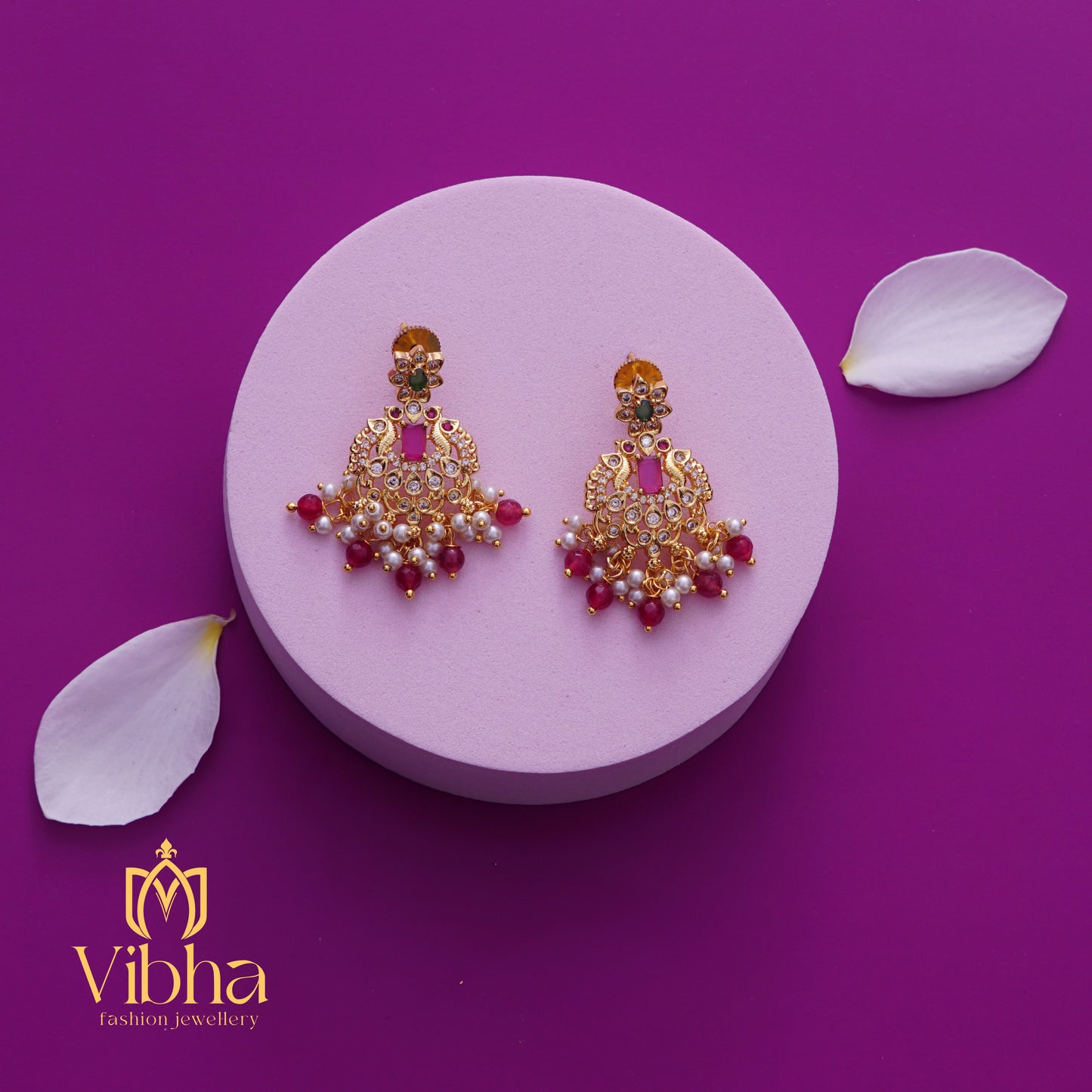 Double Peacock Design Necklace and Earrings Set
