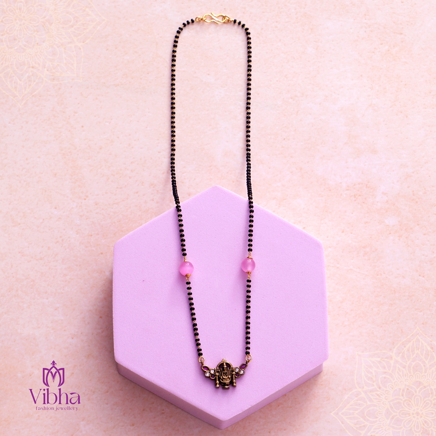 Mangalsutra With A Gopuram Design Lord Venkateswara Idol