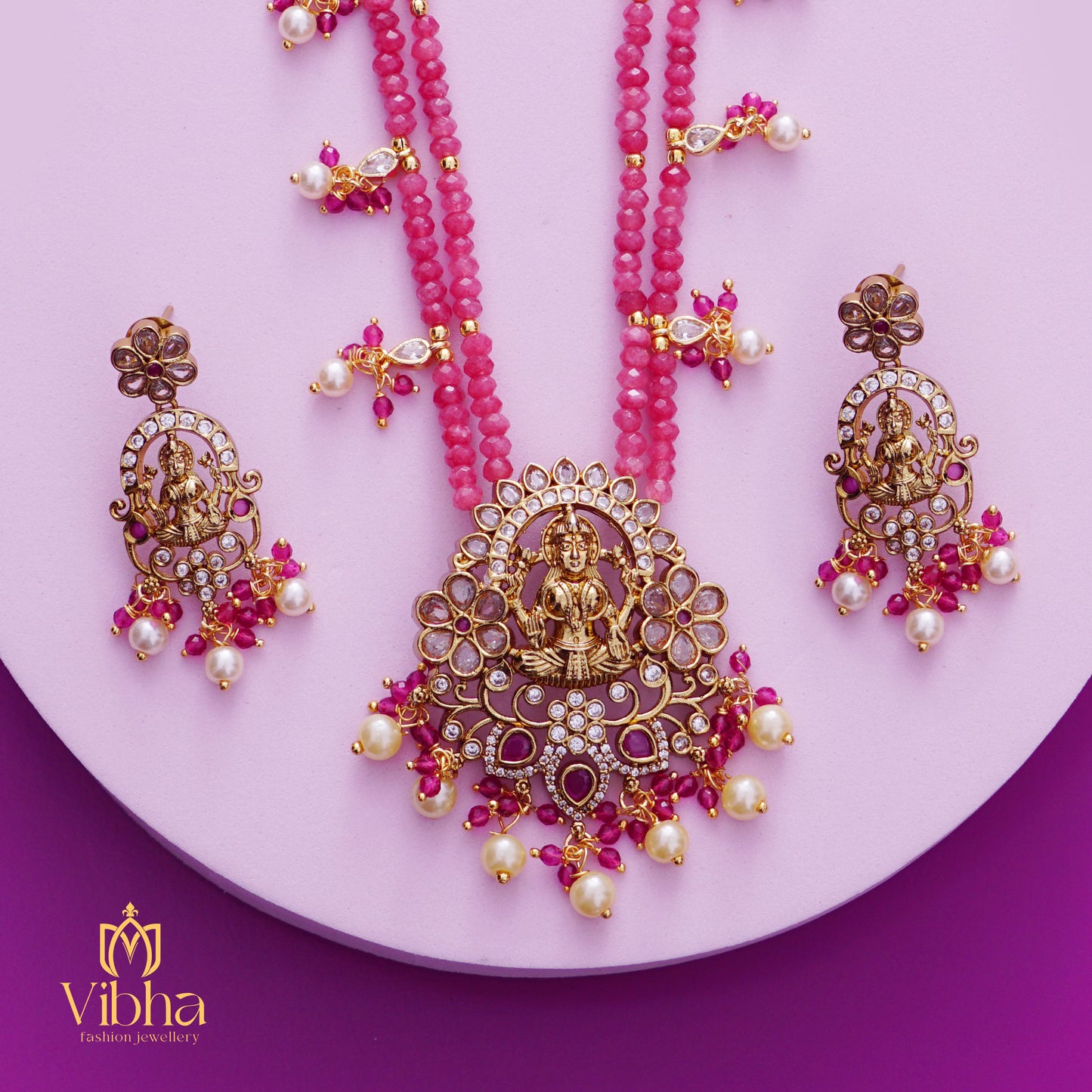 Lakshmi Devi Design Beads Mala