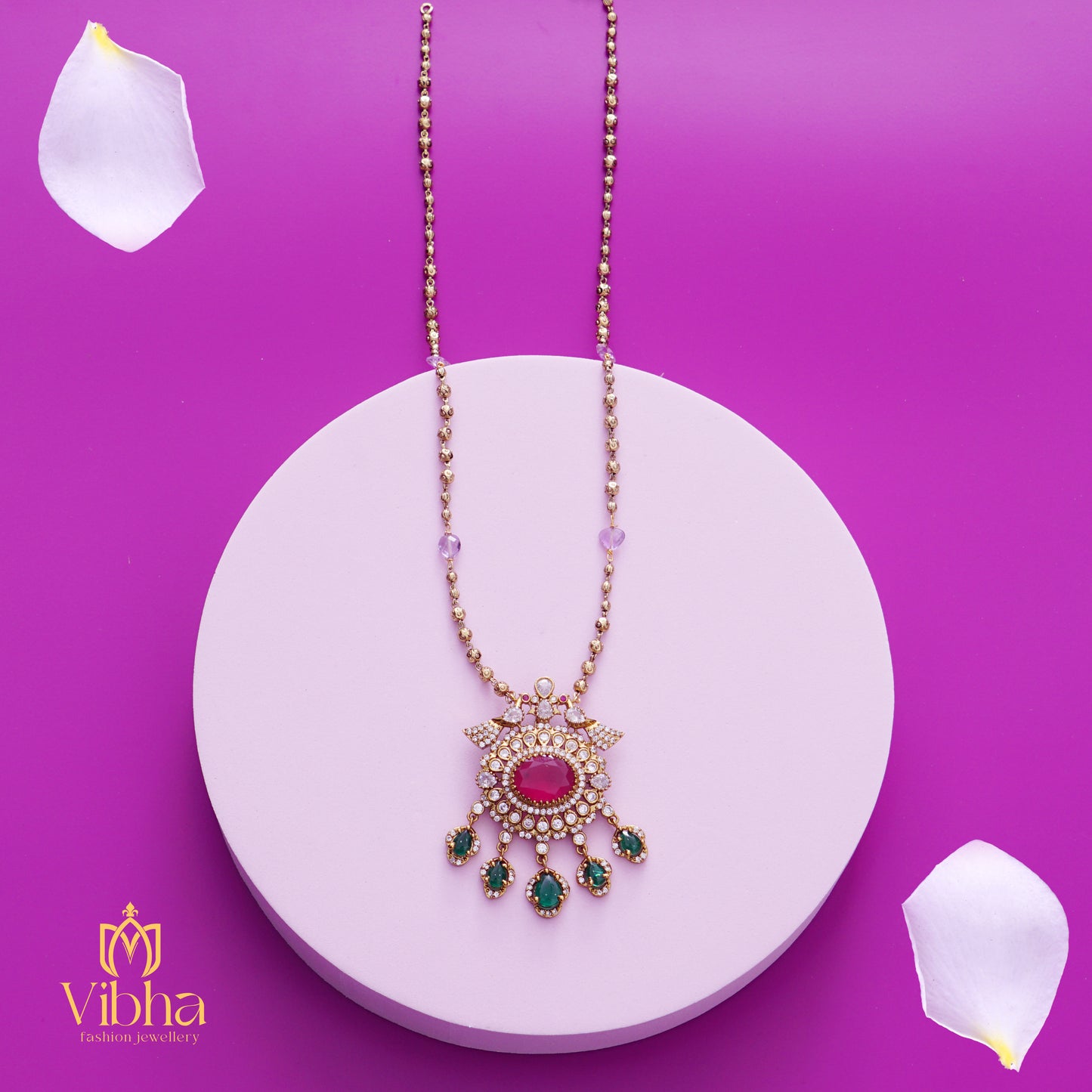 Circular Design Beads Mala