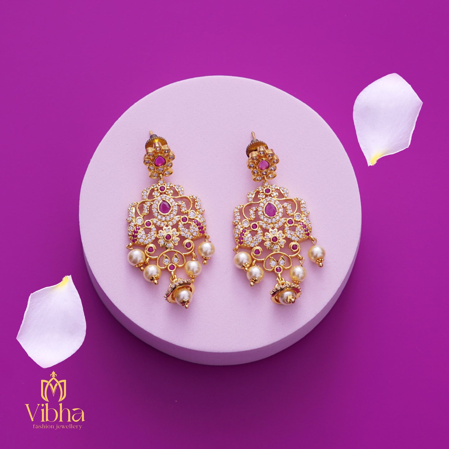 Double Peacock Design Necklace and Earrings Set