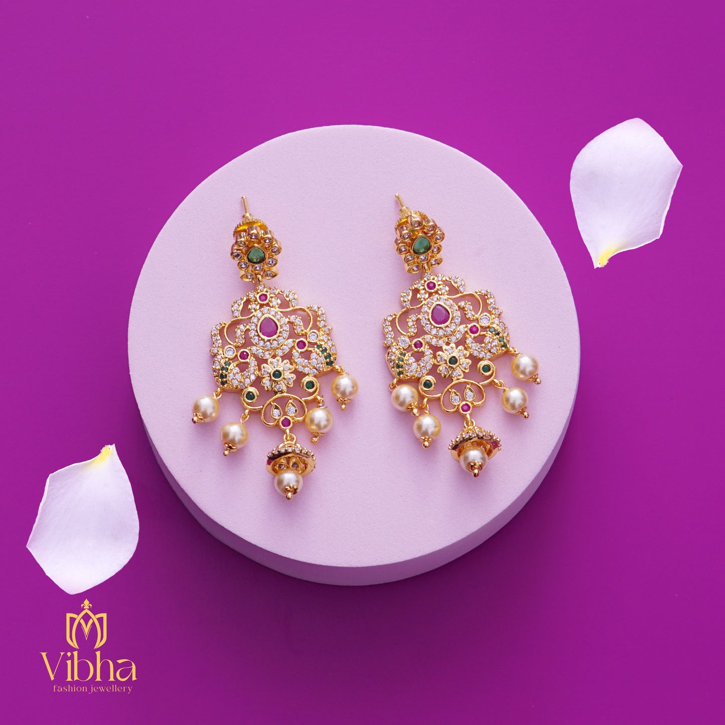 Double Peacock Design Necklace and Earrings Set