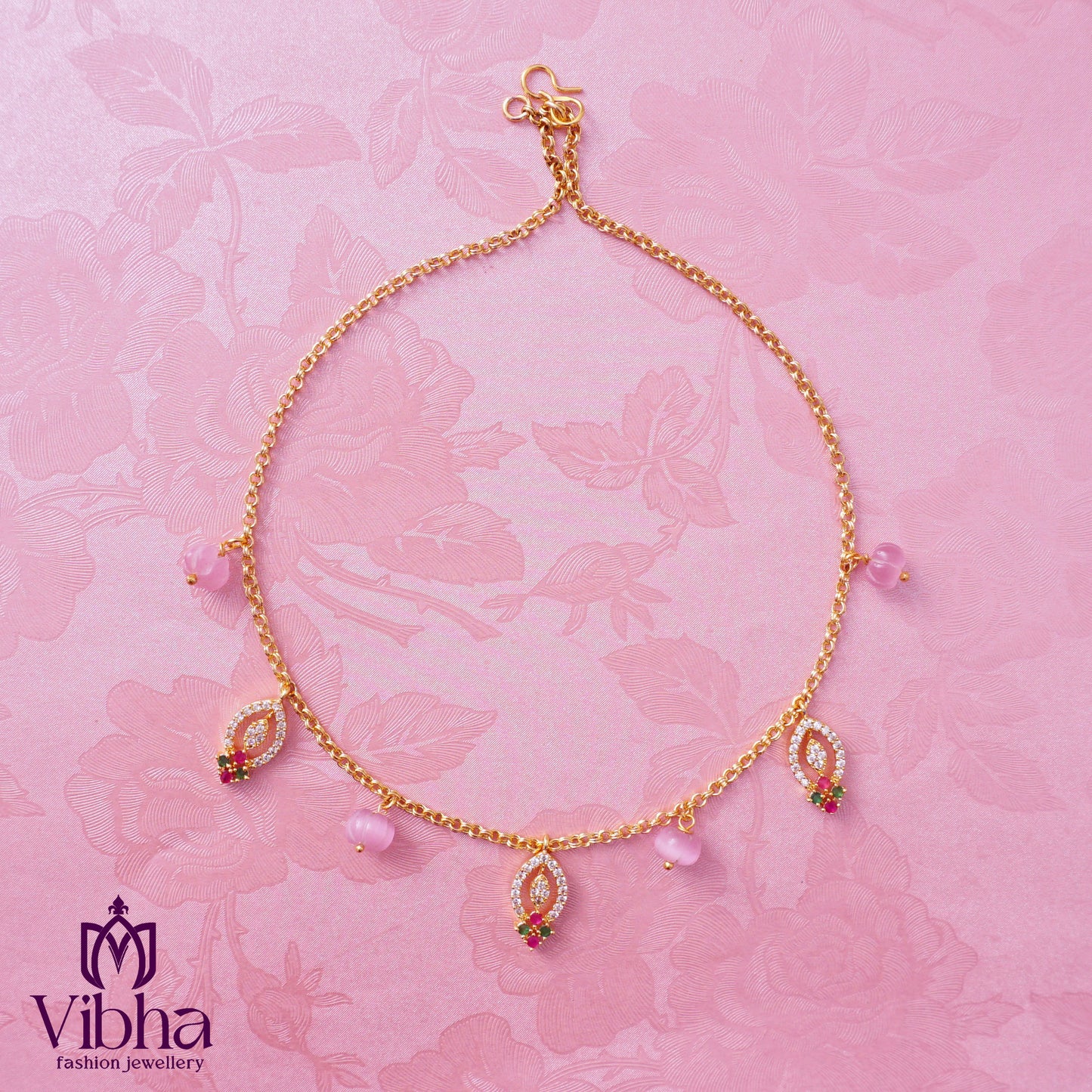 Minimal Necklace with Zircon Pendants