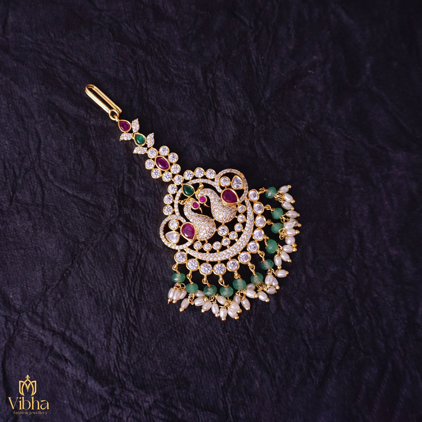 Double Peacock Designed Maangtikka