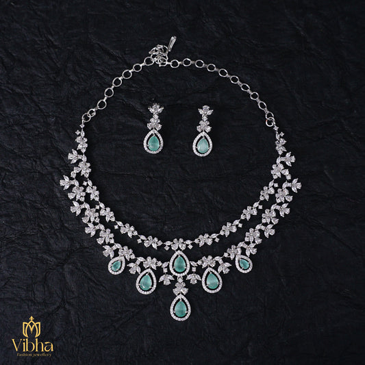 Double Layered Drop Designed Necklace Set