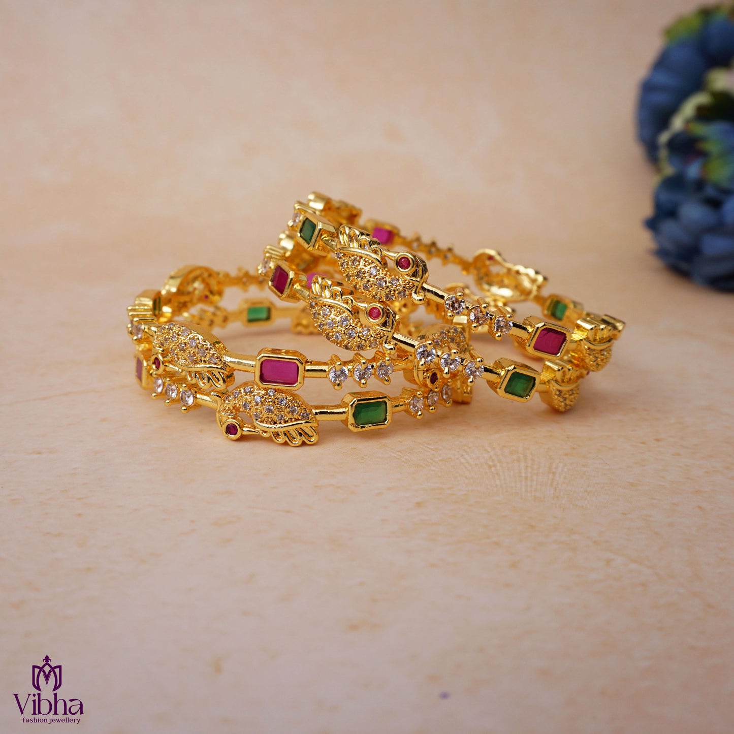 Peacock Designed Bangles
