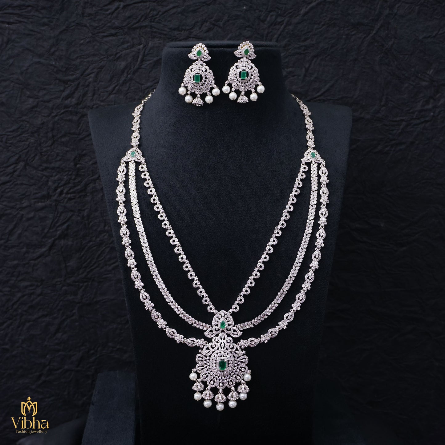 3-Step Haram Set with Leafy & Mango Motifs