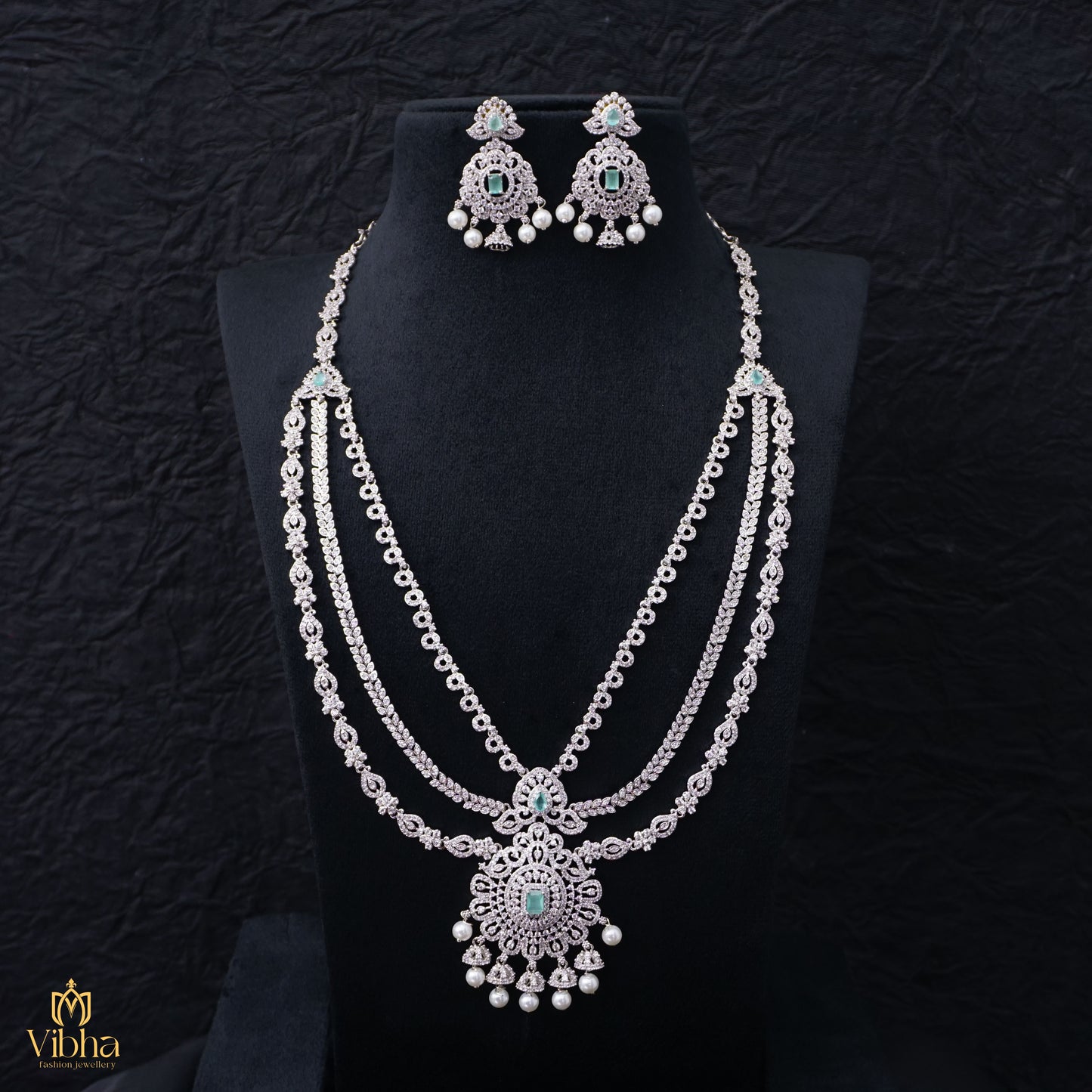 3-Step Haram Set with Leafy & Mango Motifs