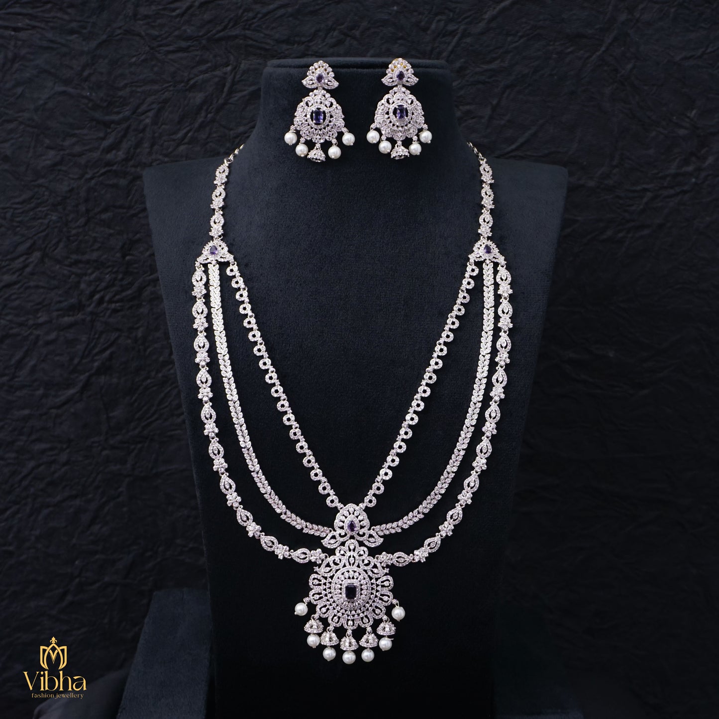 3-Step Haram Set with Leafy & Mango Motifs