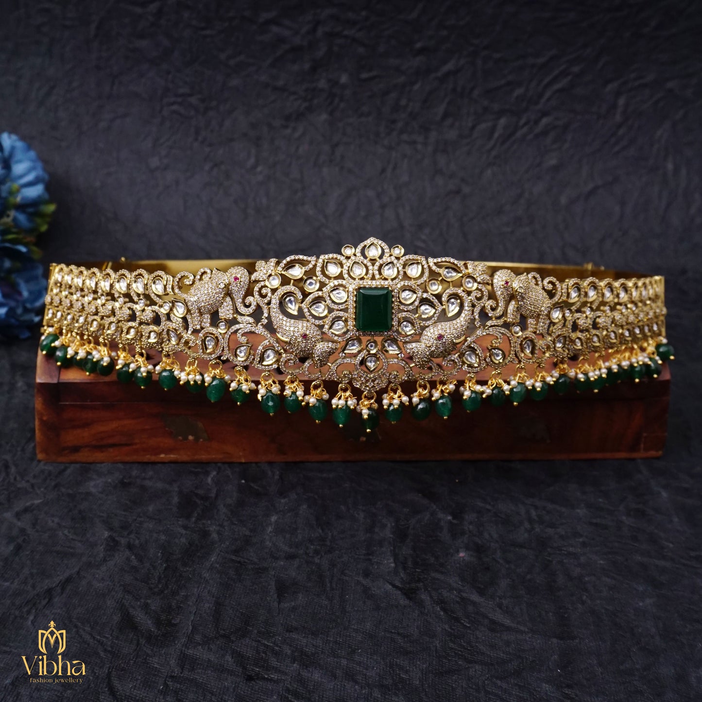 Bridal Vaddanam with Elephant Motifs