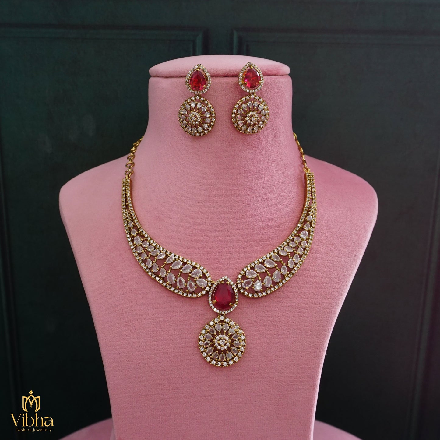 Kante Designed Mehandi Victorian Necklace Set