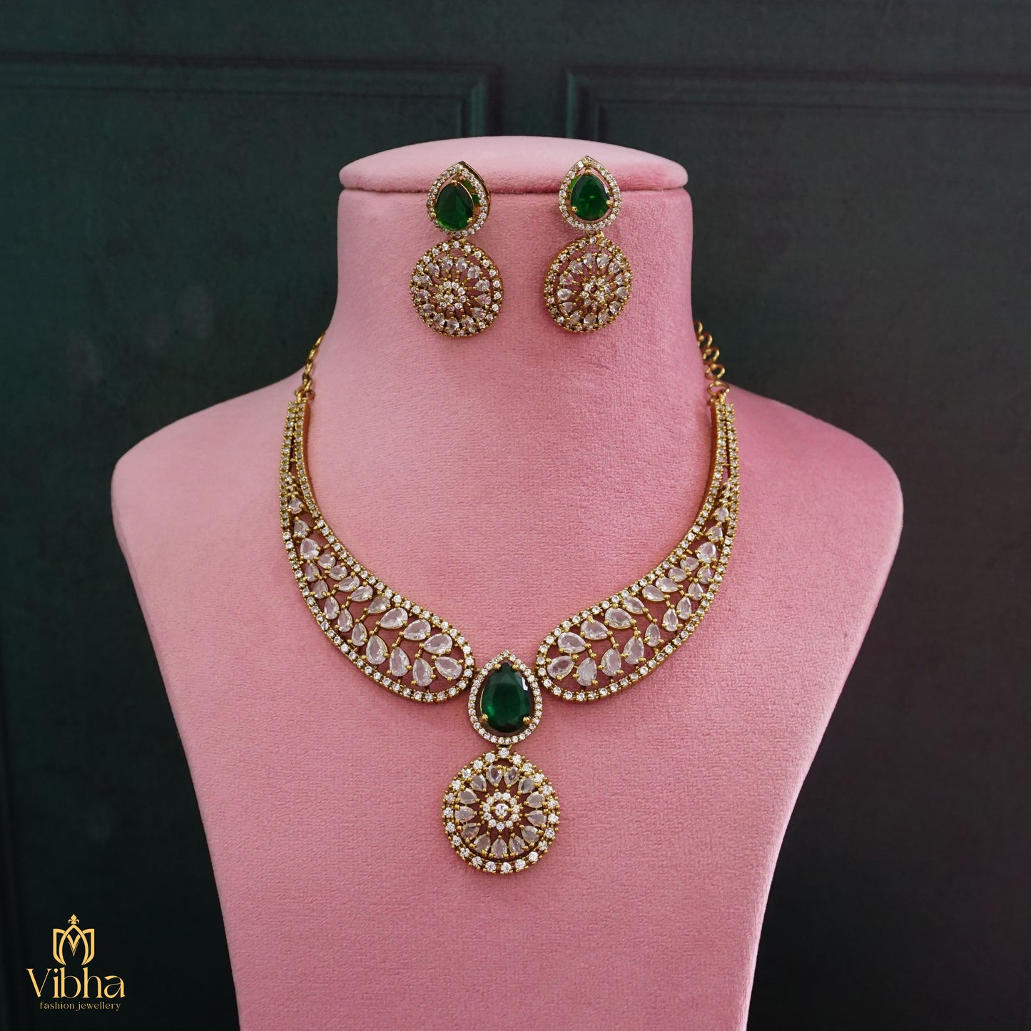Kante Designed Mehandi Victorian Necklace Set
