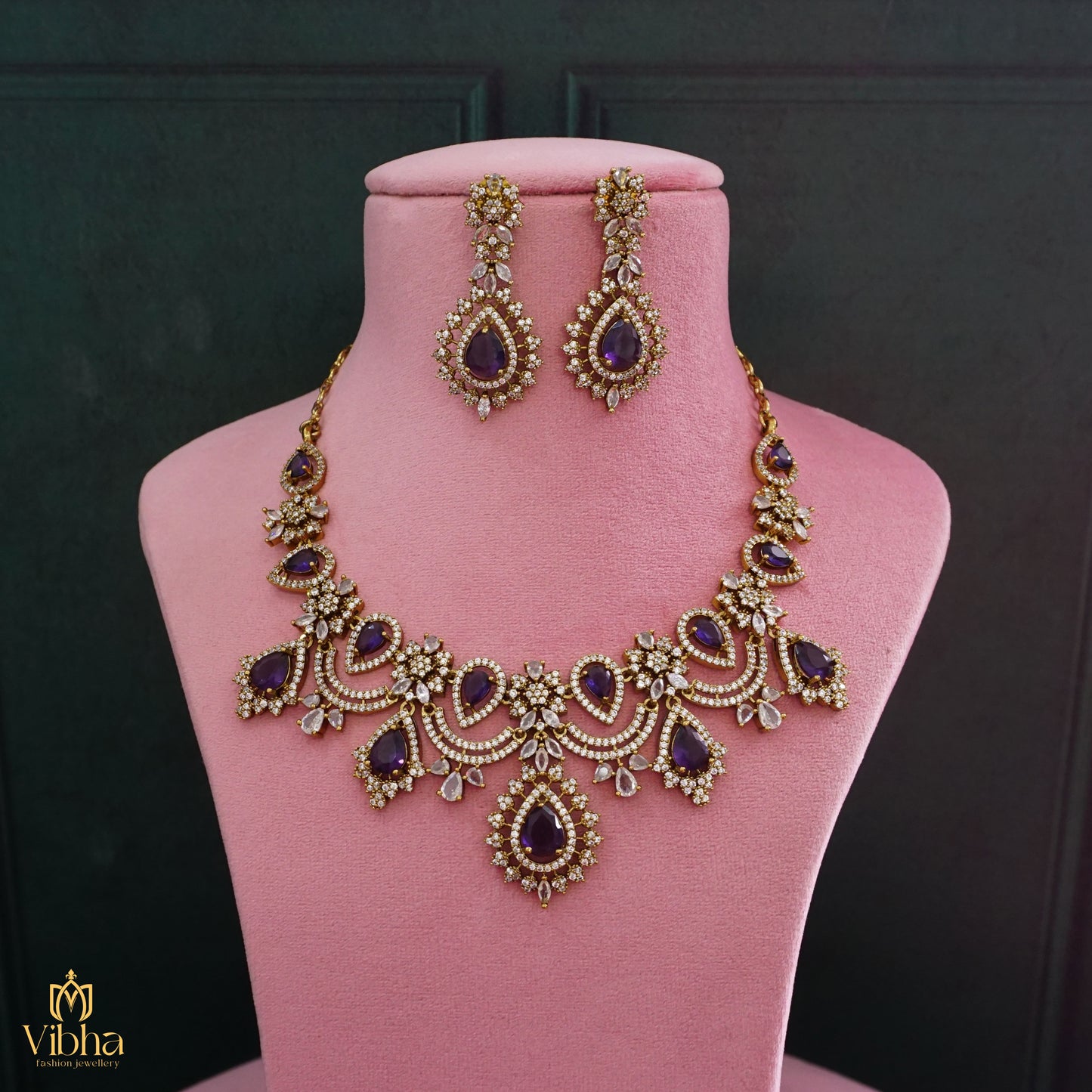 Chandbali Designed Bridal Necklace Set