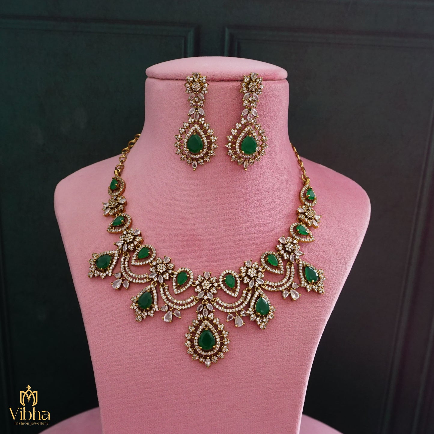 Chandbali Designed Bridal Necklace Set
