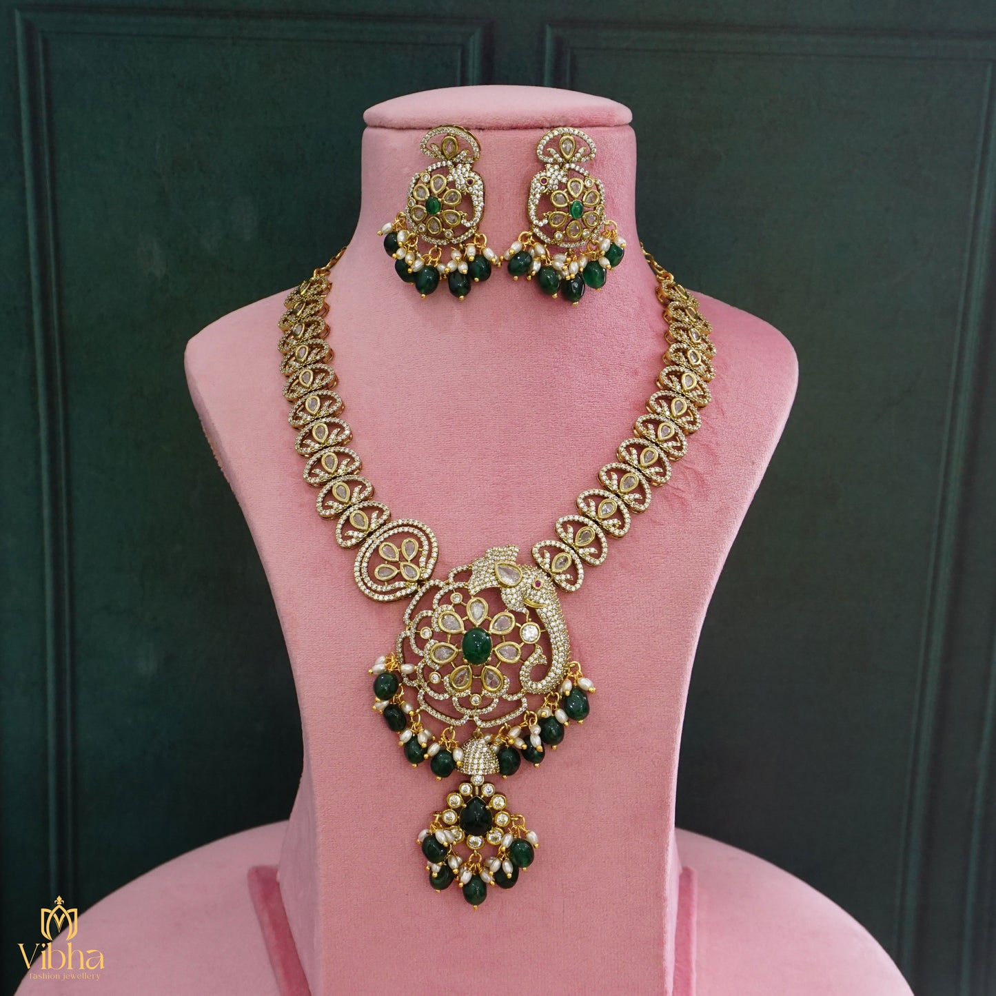 Elephant Designed Bridal Necklace Set
