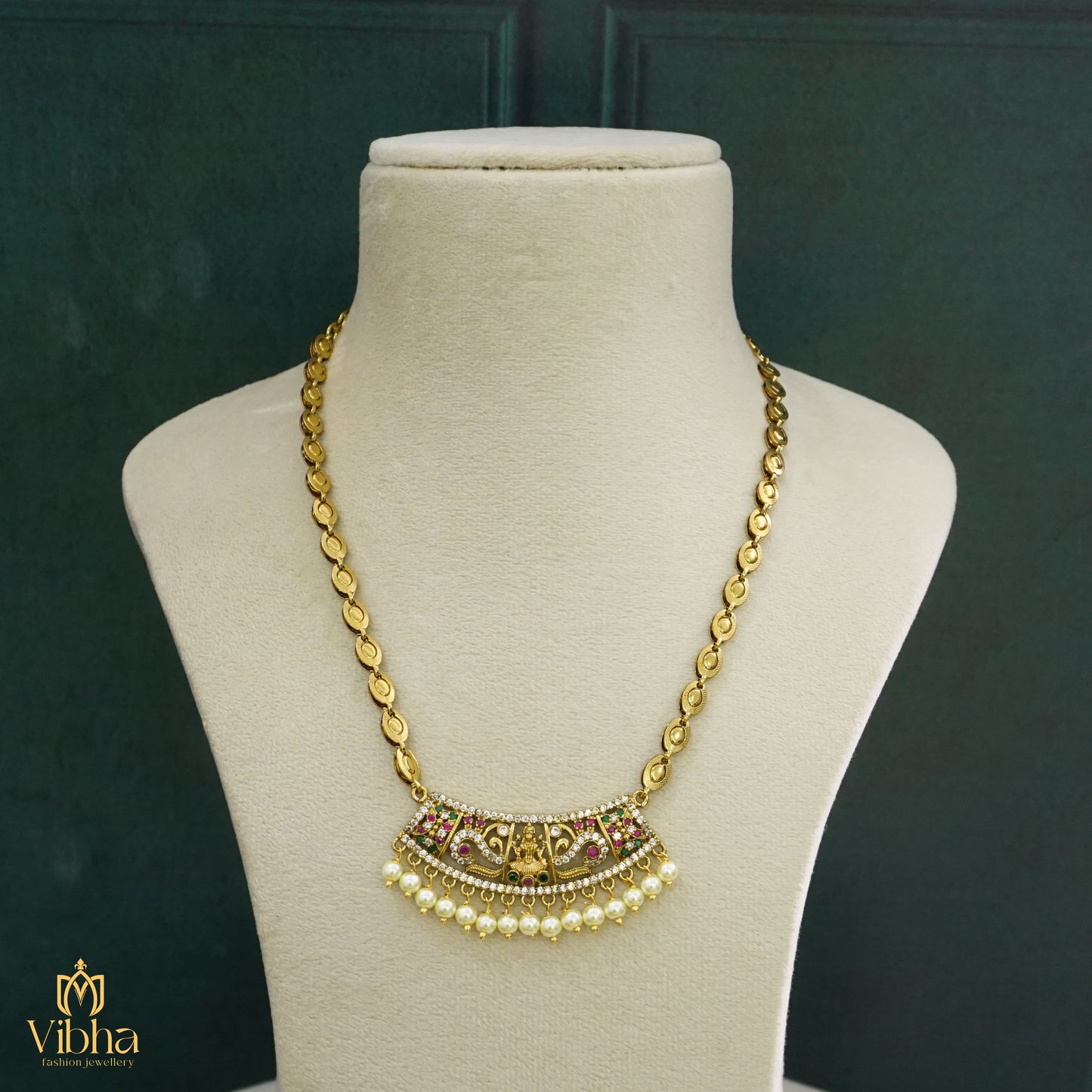 Kids Short Chain with Heavy Lakshmi Devi Pendant