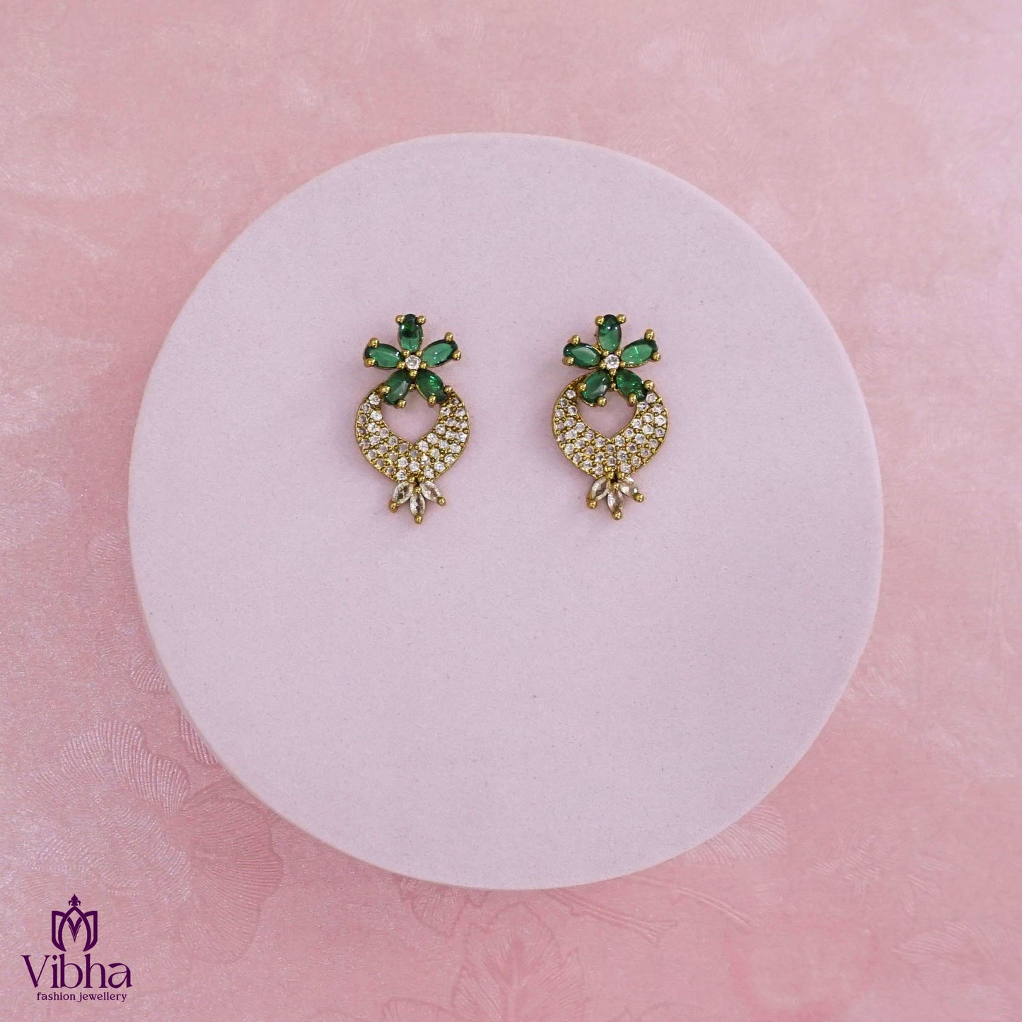Chandbali Designed Mehandi Victorian Earstuds