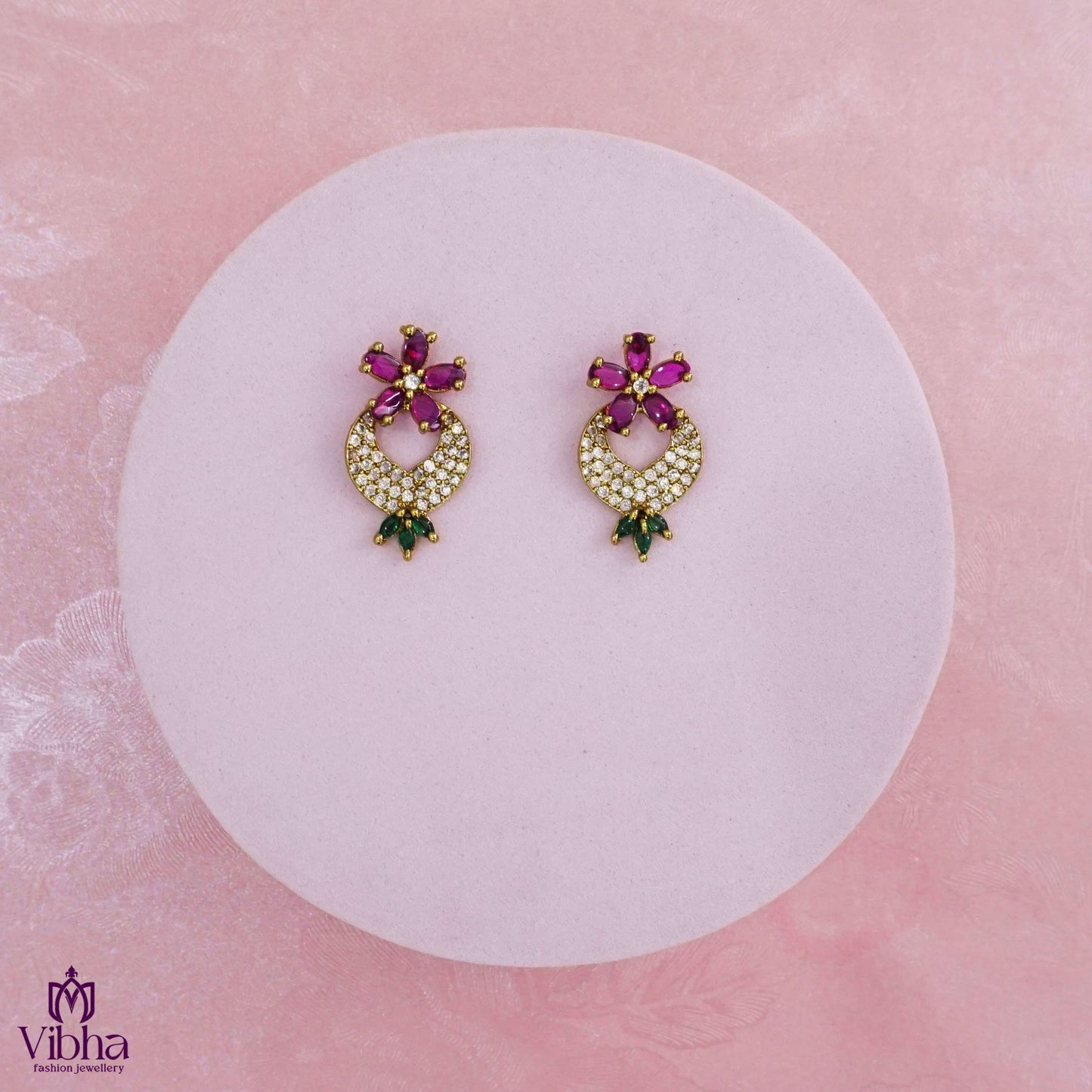 Chandbali Designed Mehandi Victorian Earstuds