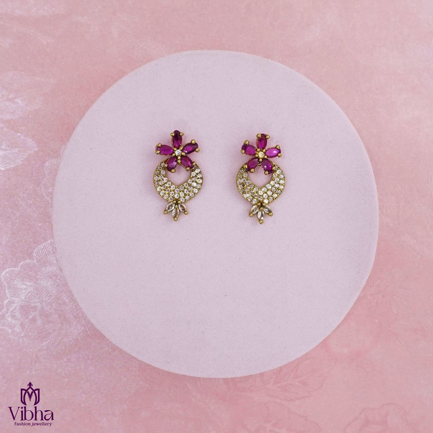 Chandbali Designed Mehandi Victorian Earstuds
