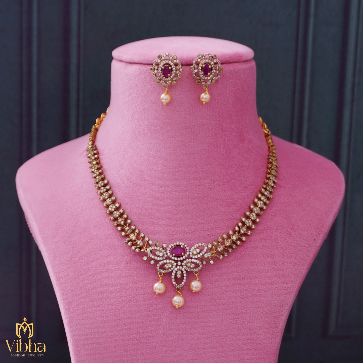 Stone Changeable Necklace Set