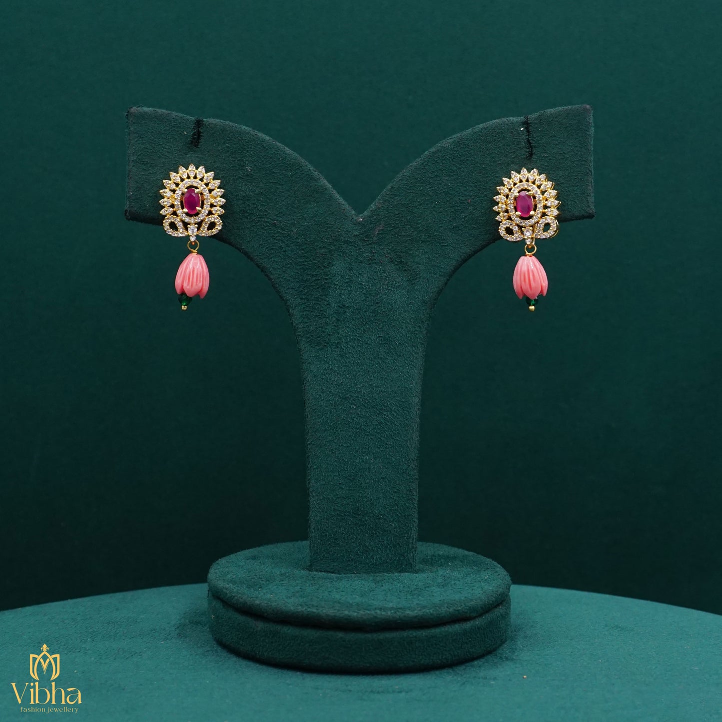 2-in-1 Floral Jhumkas Set