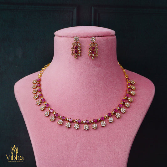 Official Wear Mehandi Finish Necklace Set