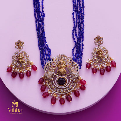 Double Elephant Design Beads Haram and Earrings Set