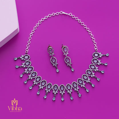 Drop Design Necklace and Earrings Set