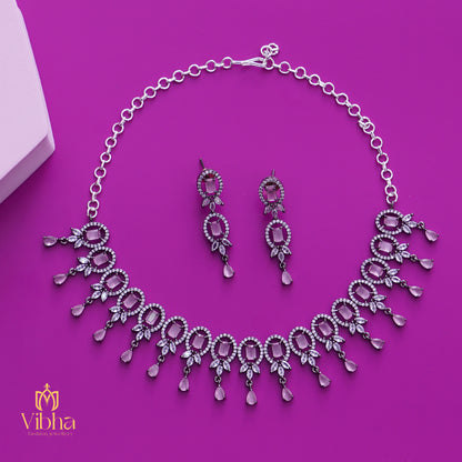 Drop Design Necklace and Earrings Set