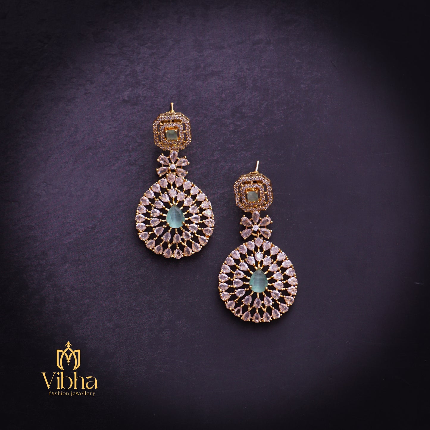Floral Design Beads Haram and Earrings Set