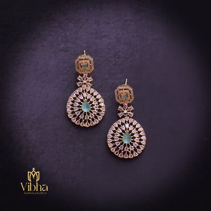 Floral Design Beads Haram and Earrings Set