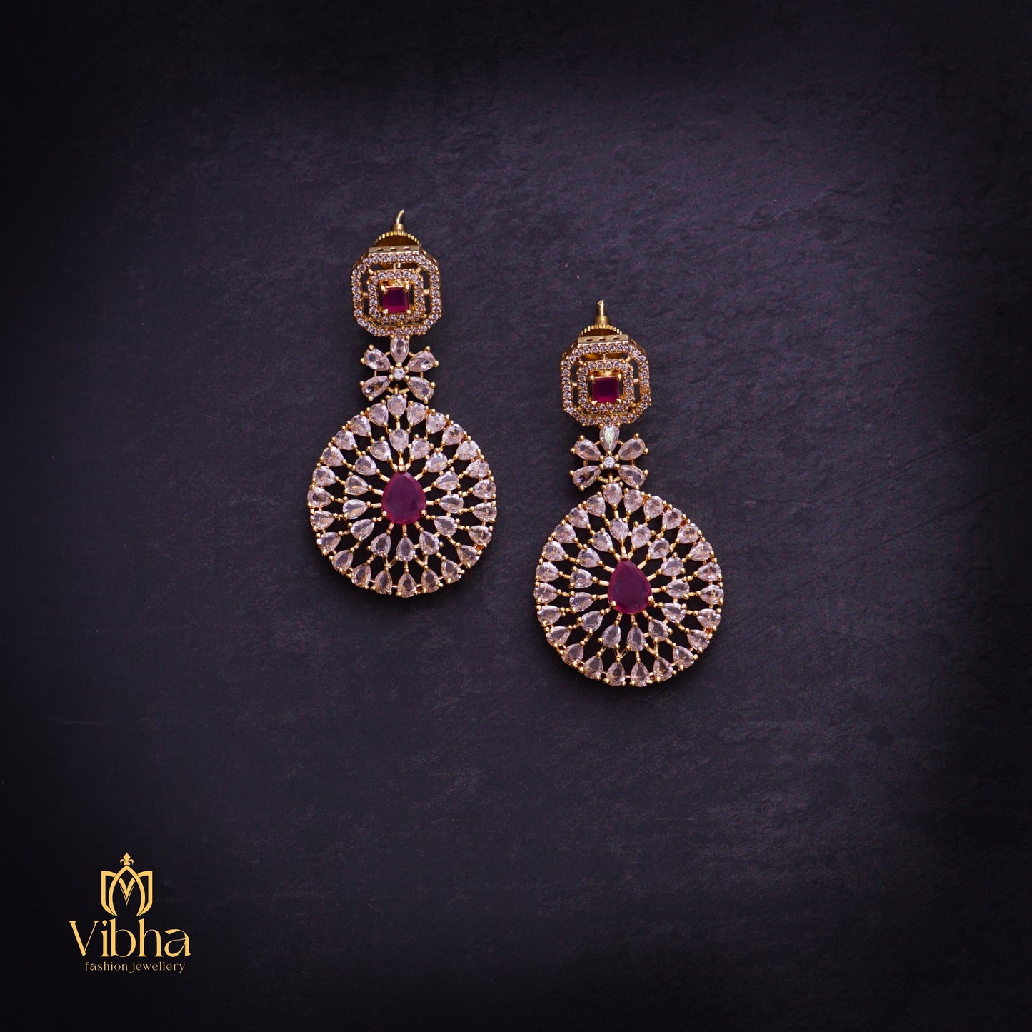 Floral Design Beads Haram and Earrings Set