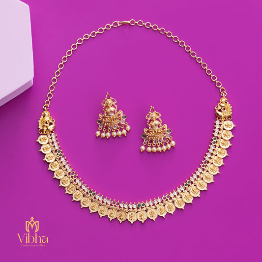 Kasu Design Necklace and Earrings Set