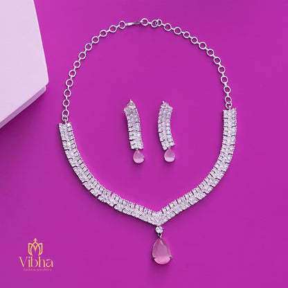 Drop Design Necklace and Earrings Set