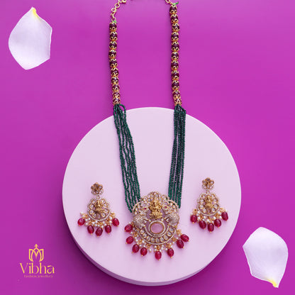 Double Elephant Design Beads Haram and Earrings Set