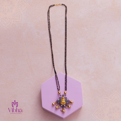 Rhombus Design Mangalsutra with Lakshmi Devi idol