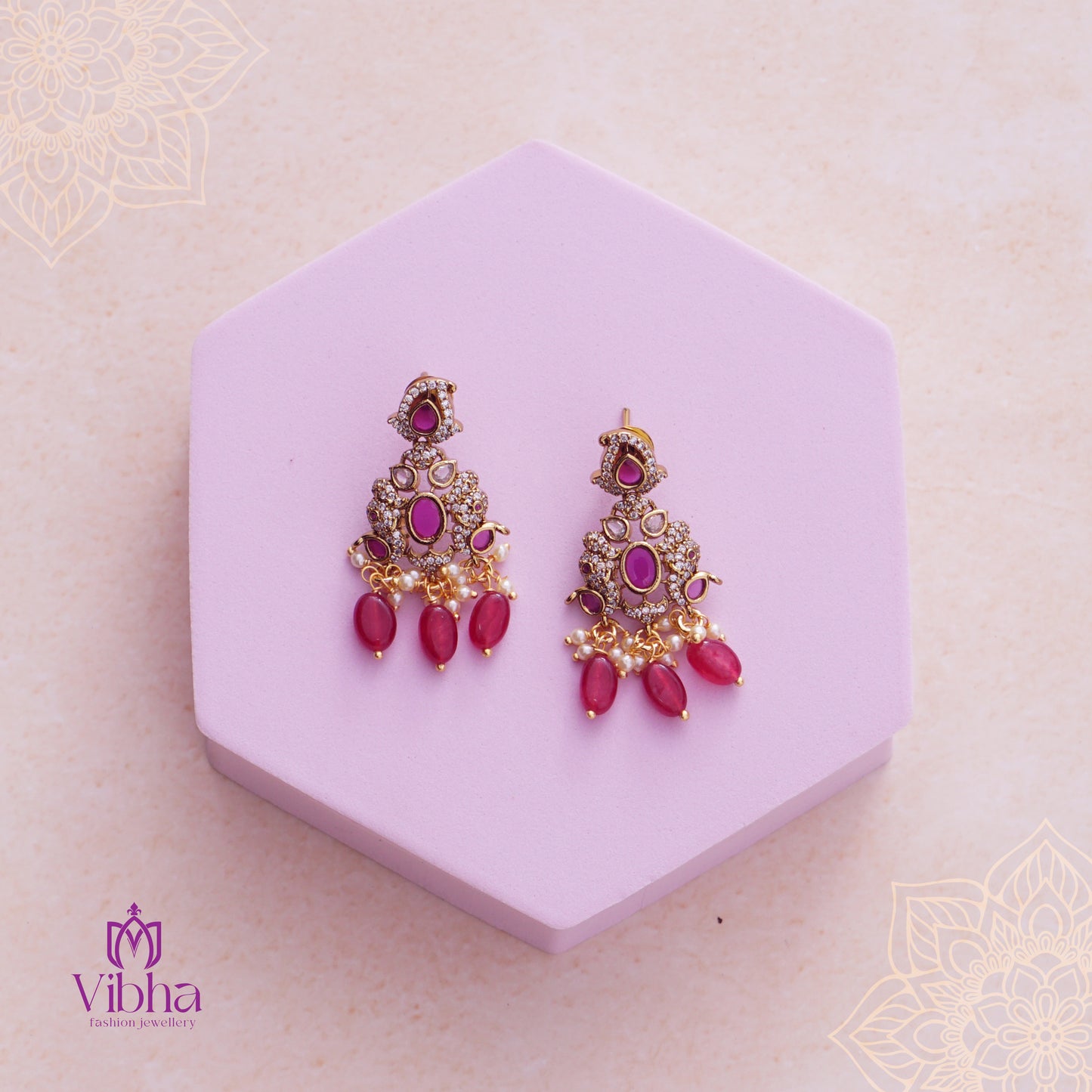 Double Elephant Design Short Mangalsutra  Set