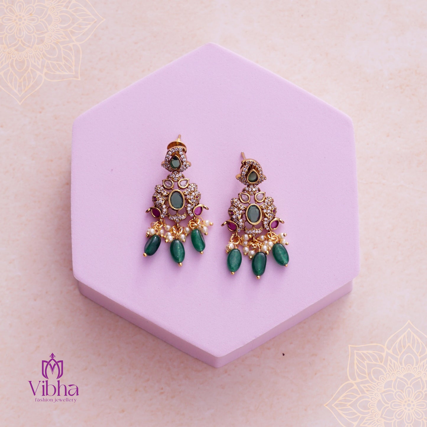 Double Elephant Design Short Mangalsutra  Set