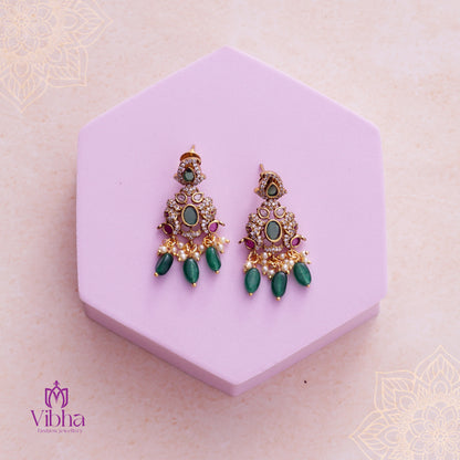 Double Elephant Design Short Mangalsutra  Set