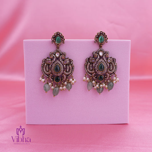 Double Peacock Design Earrings Set