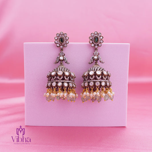 Floral Design Jhumkas Set