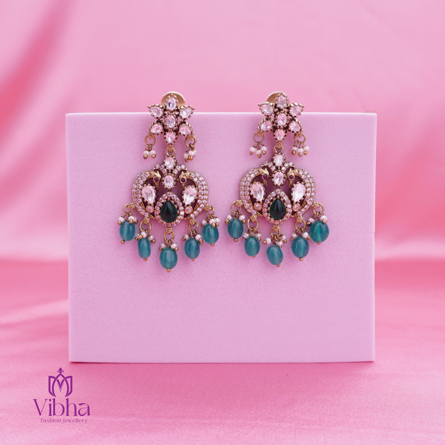 Double Peacock Earrings Set