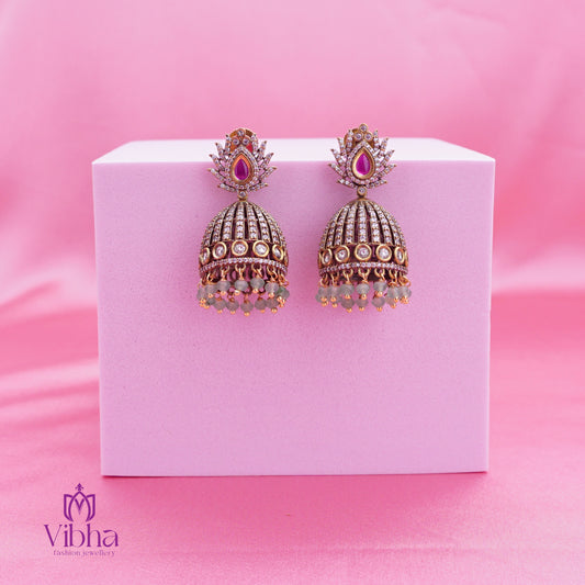 Lotus Design Jhumkas Set