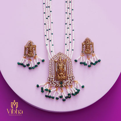 Beads Haram and Ear Studs Set