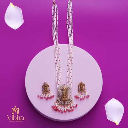 Beads Haram and Ear Studs Set