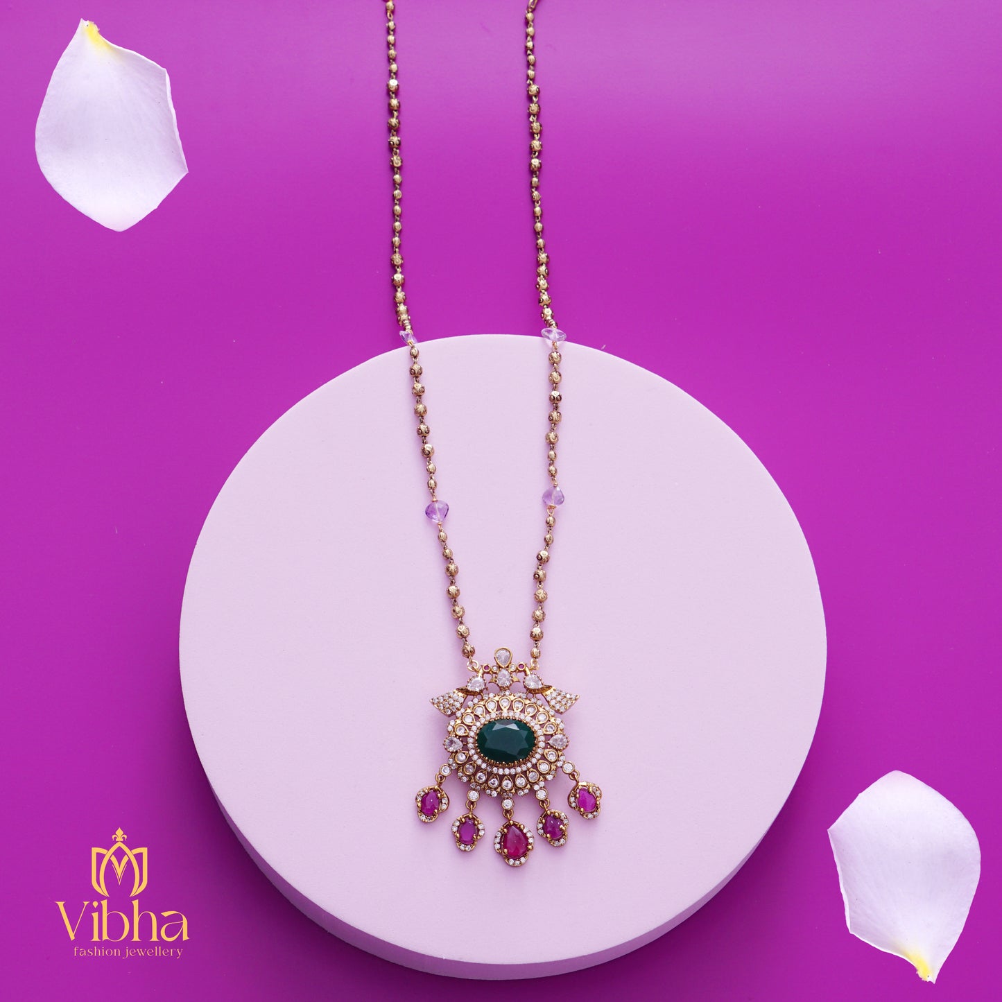 Circular Design Beads Mala