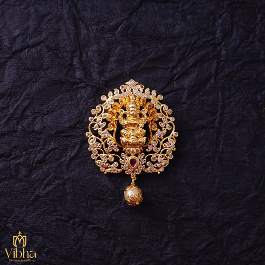Peacock Lakshmi Devi Pendant Set