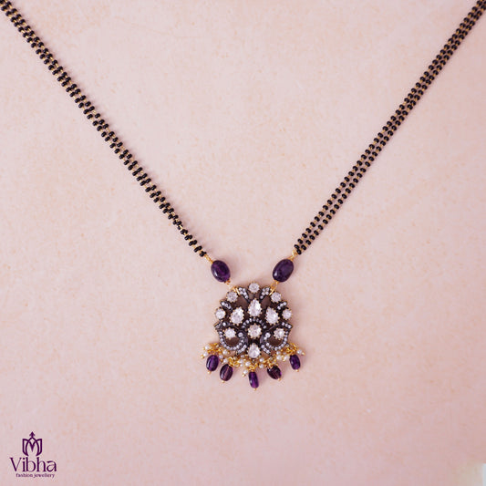 Victorian Short Black Beads Set