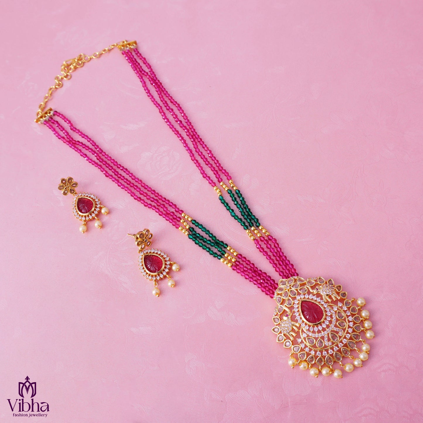 Beads Haram with Elephant Pendant